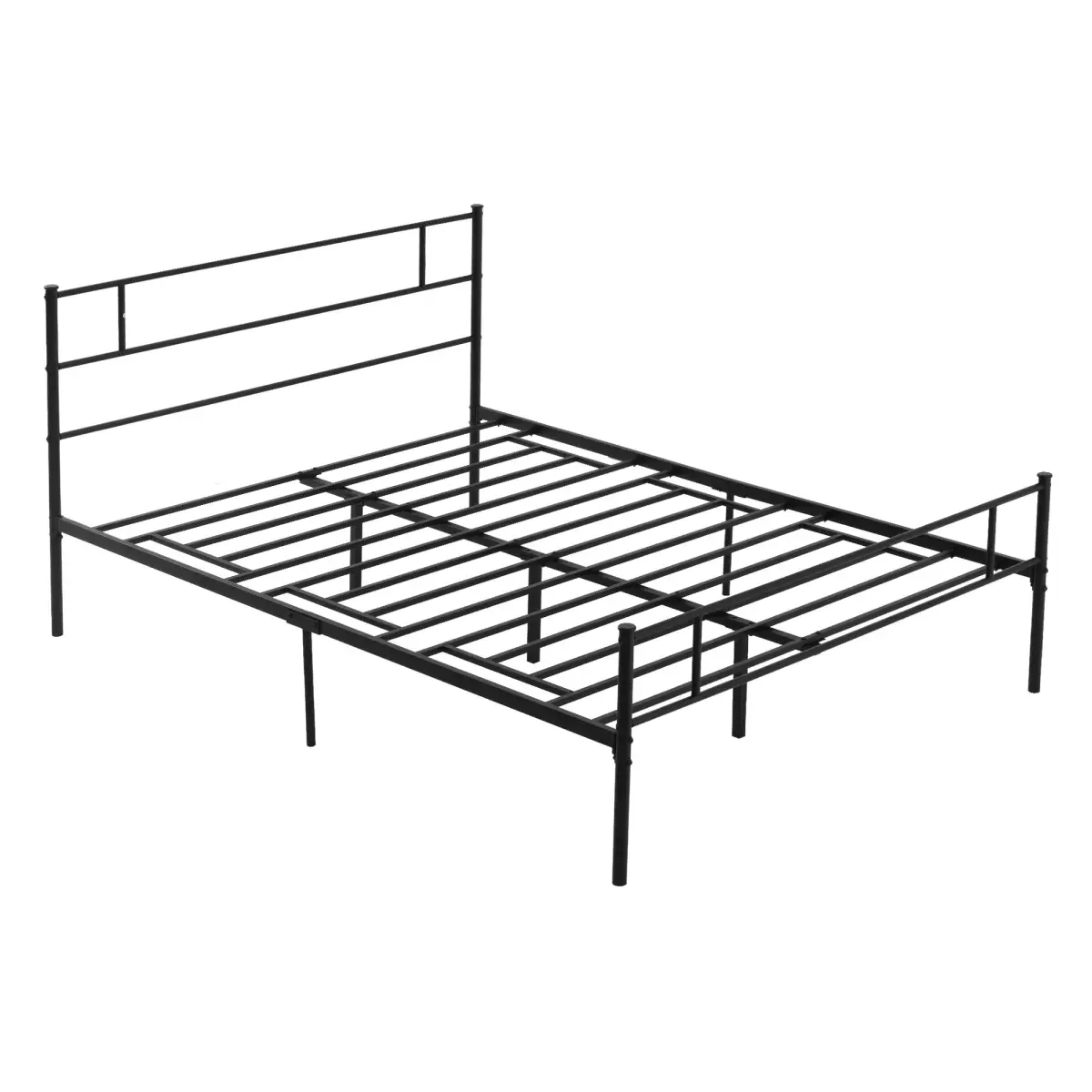HOMCOM King Metal Bed Frame w/ Headboard and Footboard by Homcom