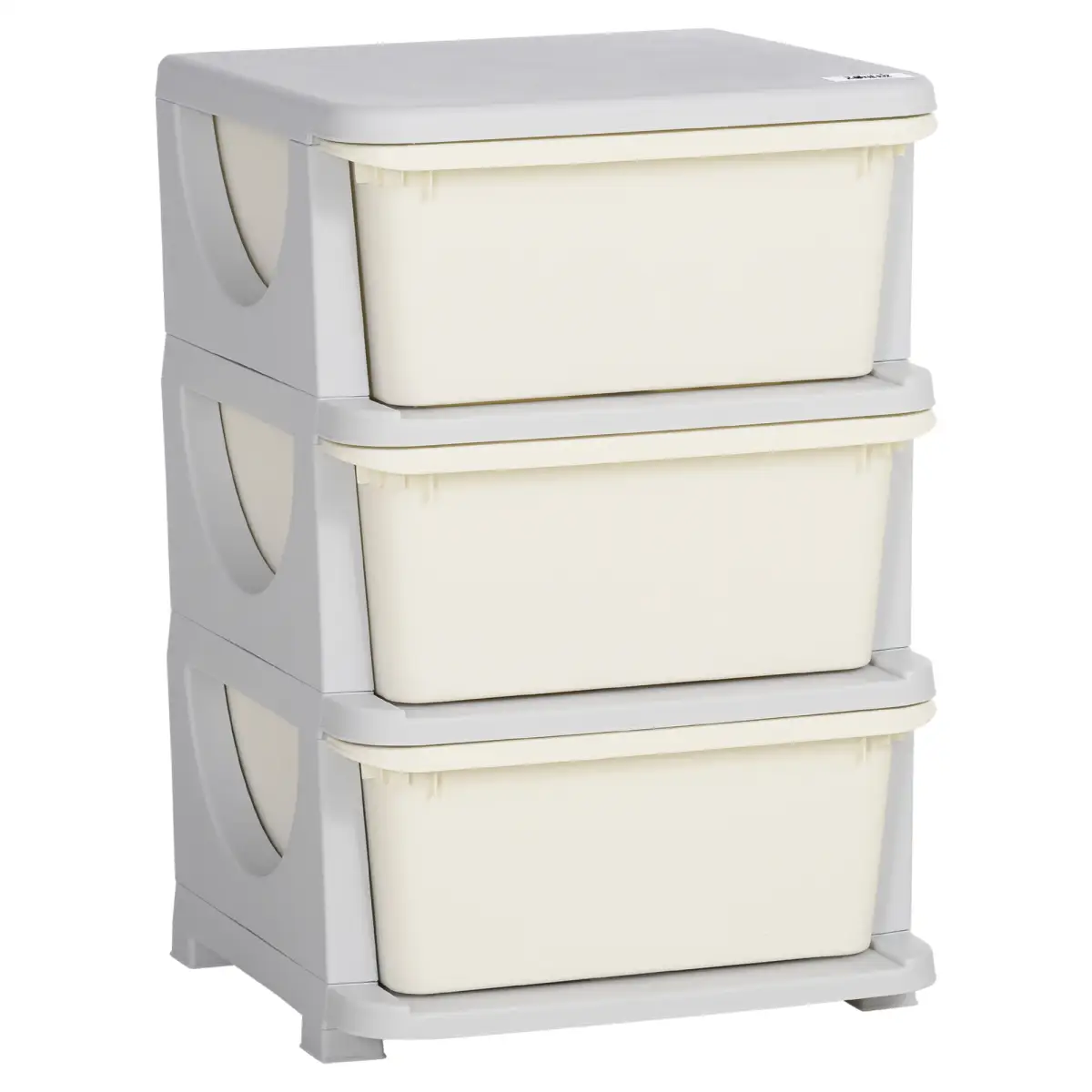 HOMCOM Kids Storage Unit w/ Three Drawers Three-Tier Chest Vertical Dresser by Unbranded