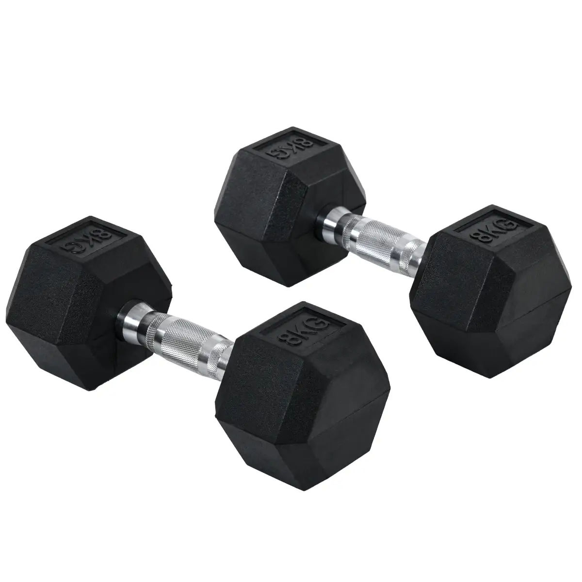 Hexagonal Dumbbells Kit Weight Lifting Exercise for Home Fitness 2x8kg HOMCOM by Unbranded
