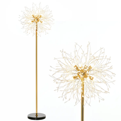HOMCOM Modern Floor Lamp with Dandelion-like Lampshade for Bedroom by HOMCOM