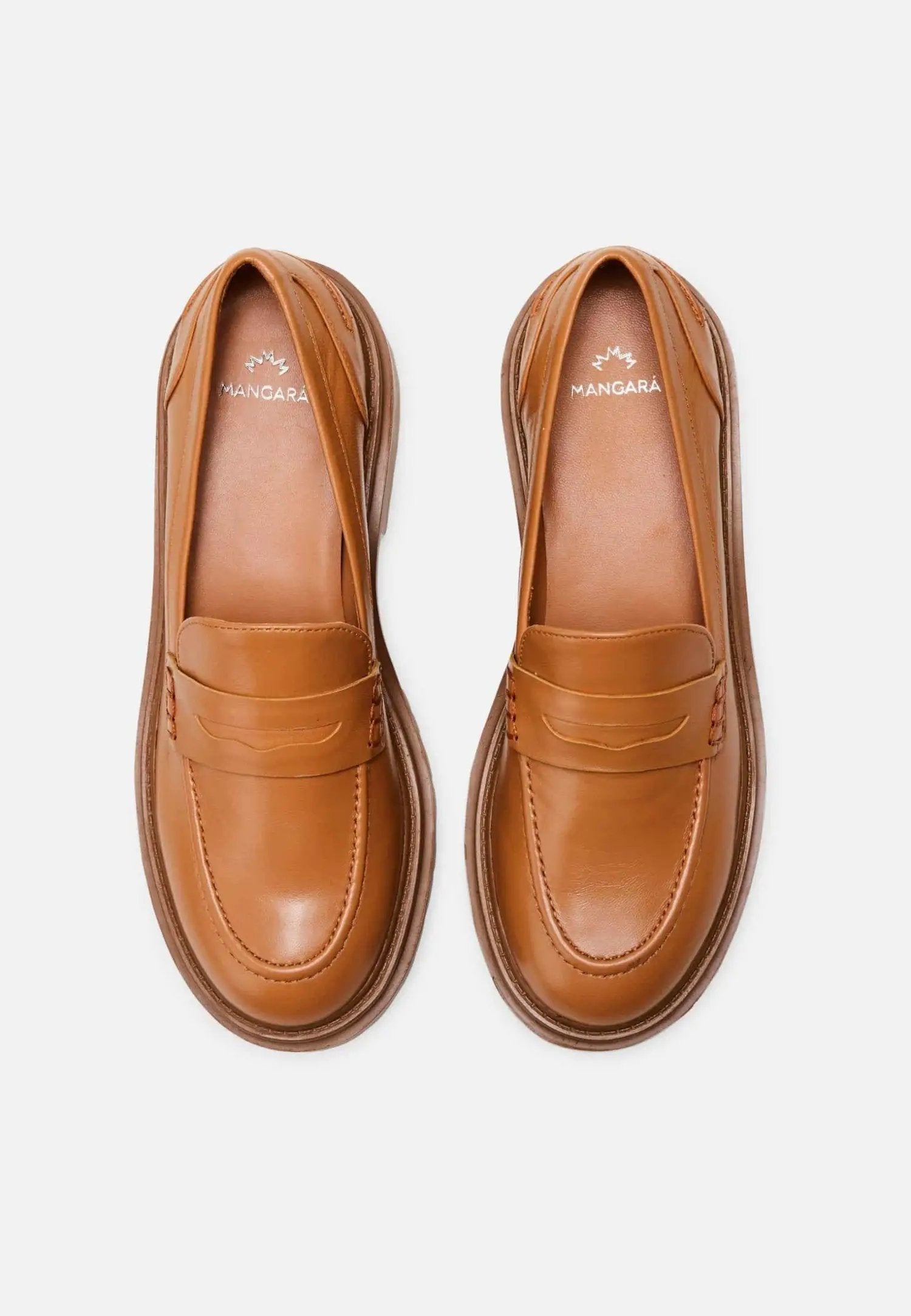 Women’s Brown Leather Loafers – Chunky Block Sole Design by Atelier