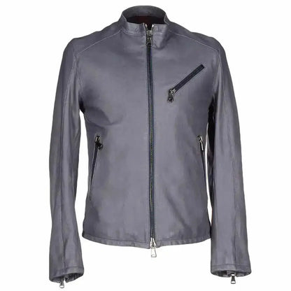 Men's Genuine Leather Slim Fit Motorcycle Jacket by Riders Republic UK