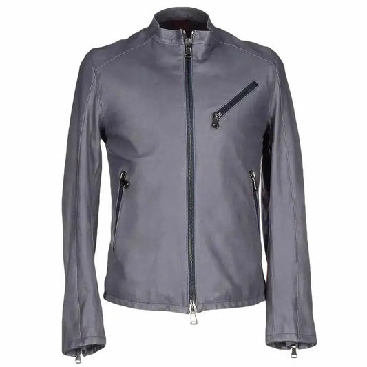 Men's Genuine Leather Slim Fit Motorcycle Jacket by Riders Republic UK