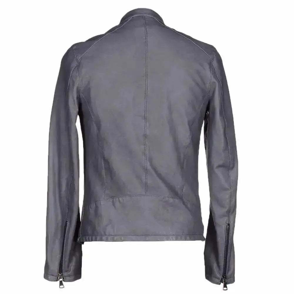 Men's Genuine Leather Slim Fit Motorcycle Jacket by Riders Republic UK
