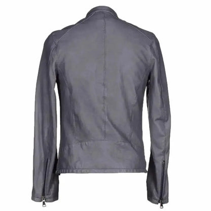 Men's Genuine Leather Slim Fit Motorcycle Jacket by Riders Republic UK