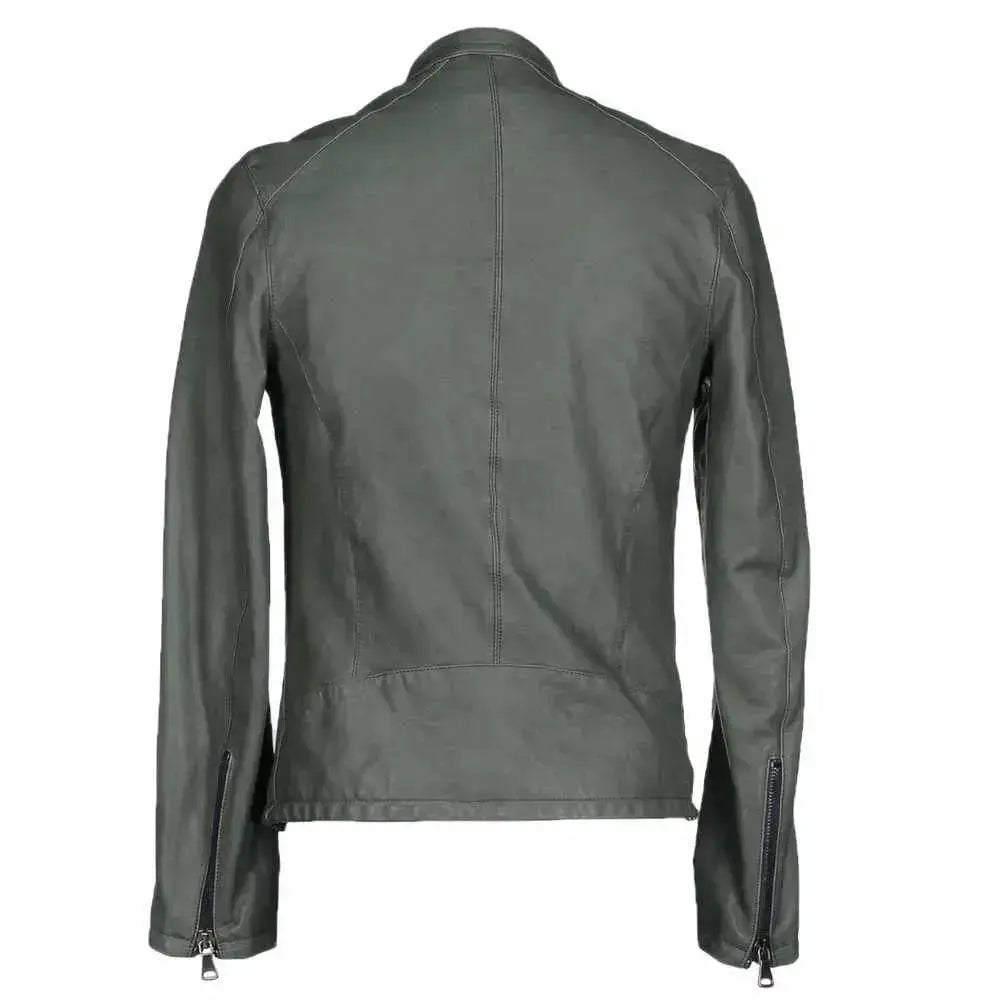 Men's Genuine Leather Slim Fit Motorcycle Jacket by Riders Republic UK