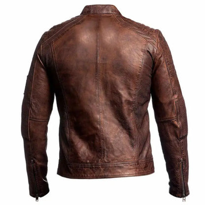 Waxed Leather Motorcycle Jacket by Riders Republic UK