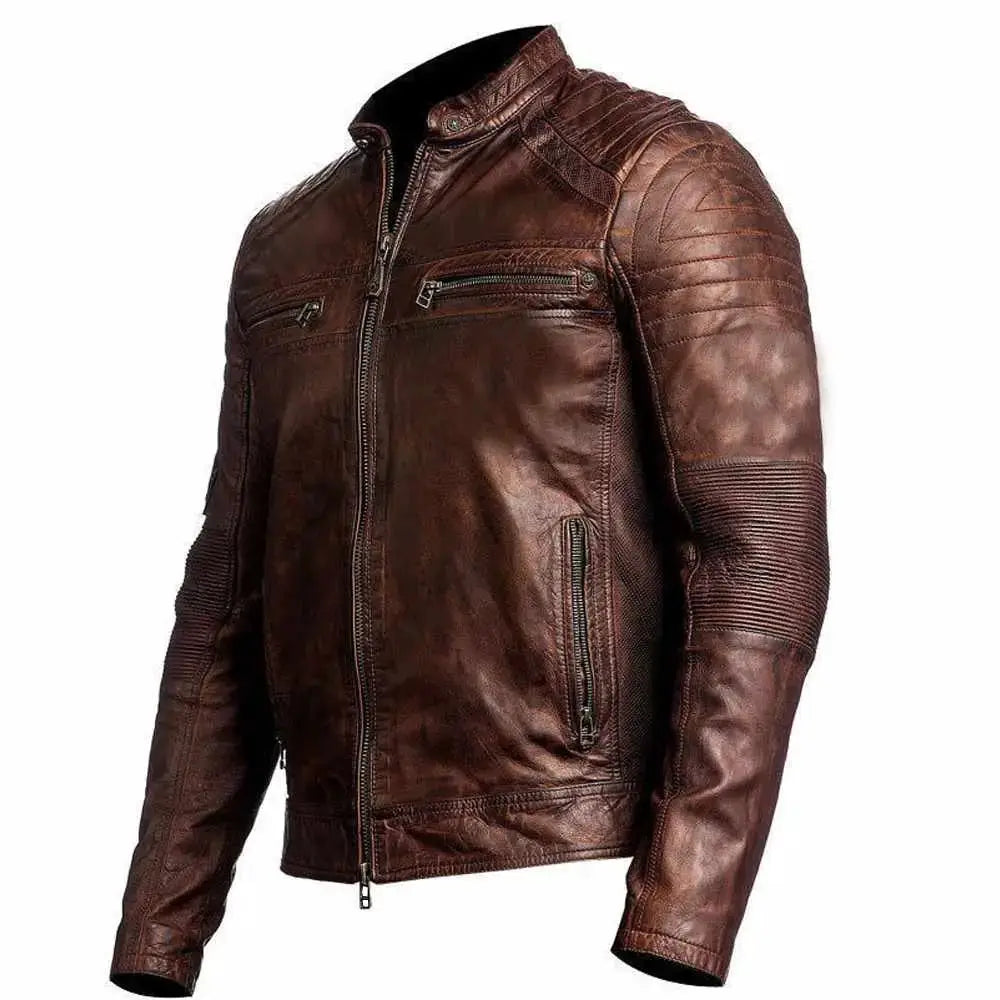 Waxed Leather Motorcycle Jacket by Riders Republic UK