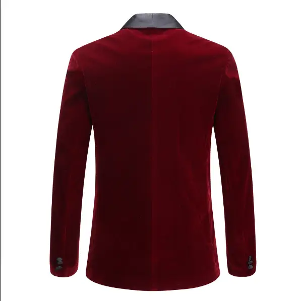 Men's velvet burgundy party suit by EDKAY COLLECTION UK