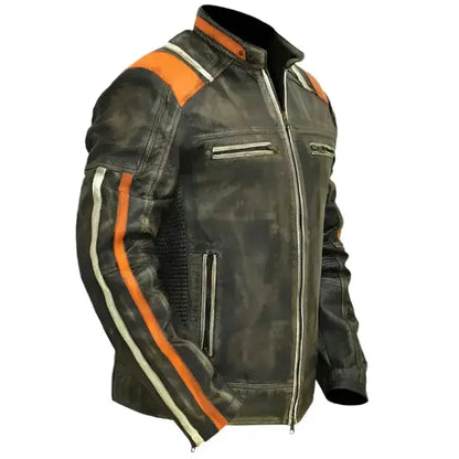Vintage Style Retro Cafe Racer Black Jacket by Riders Republic UK