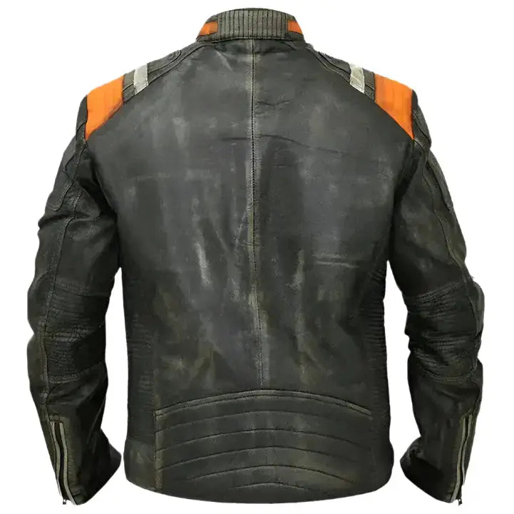 Vintage Style Retro Cafe Racer Black Jacket by Riders Republic UK