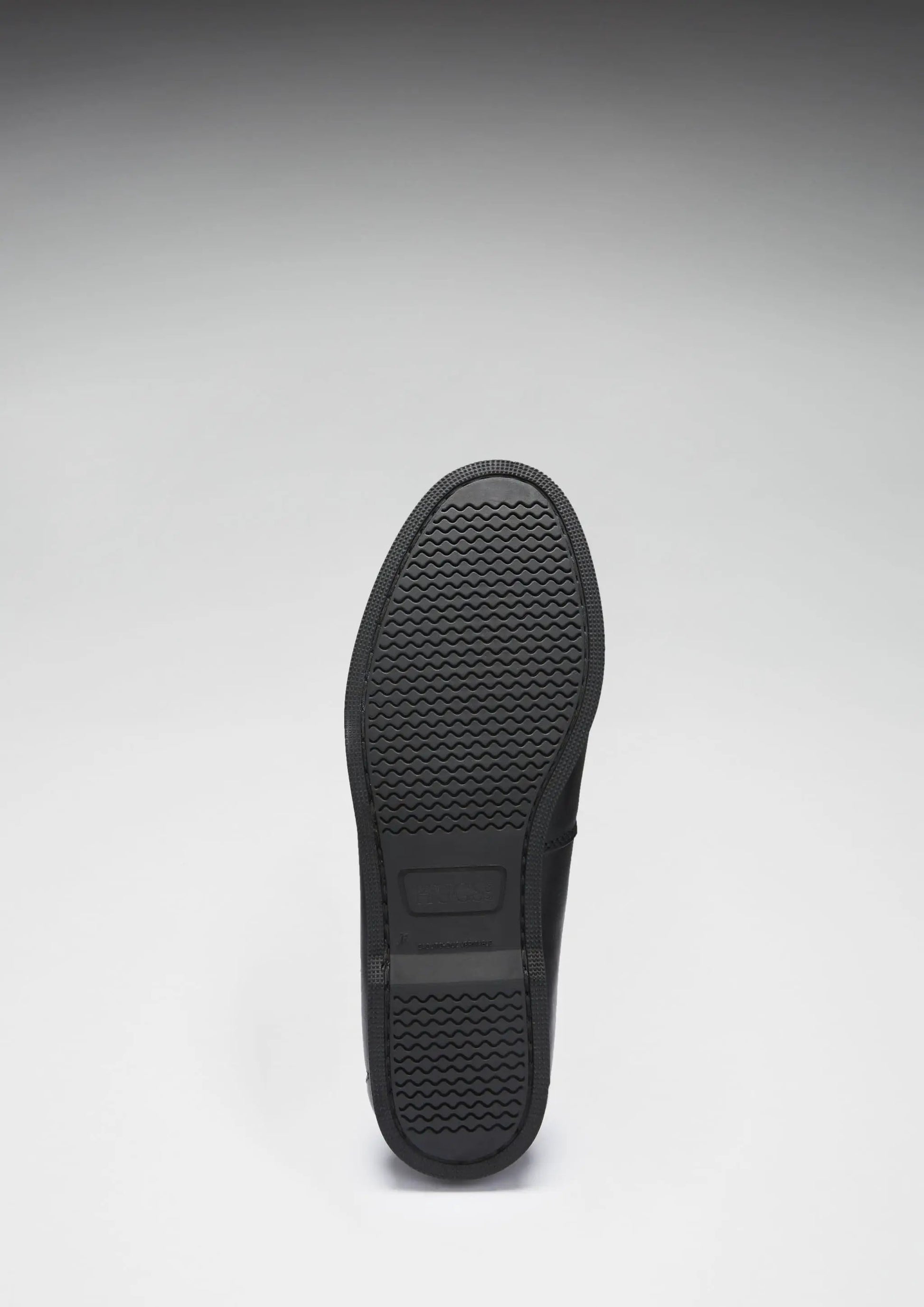Boat Loafers, black leather by Hugs & Co.
