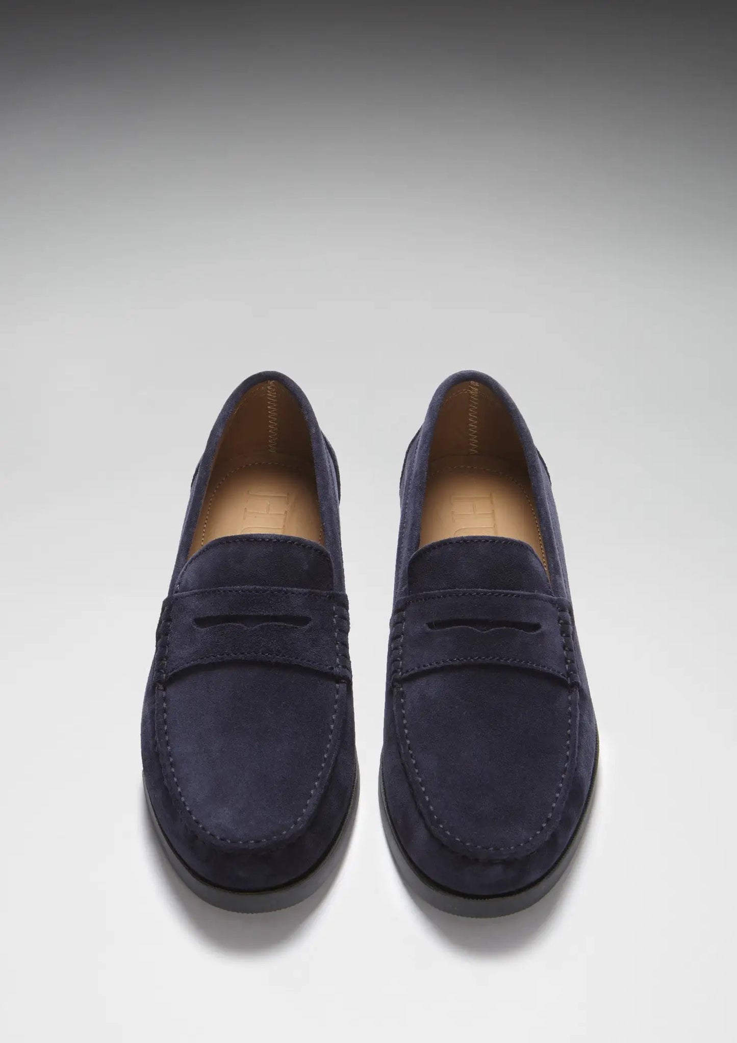 Boat Loafers, navy blue suede by Hugs & Co.