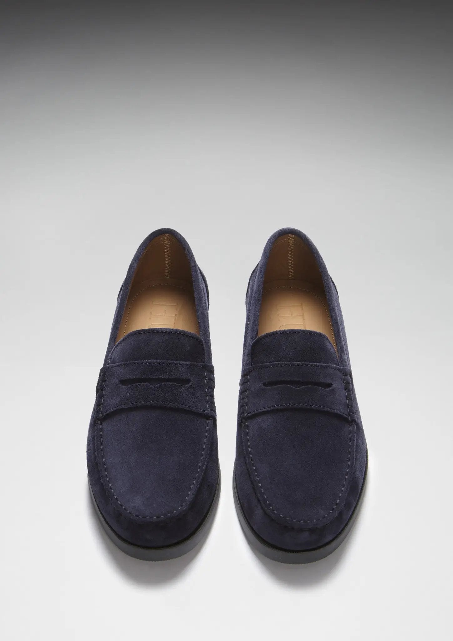 Boat Loafers, navy blue suede by Hugs & Co.