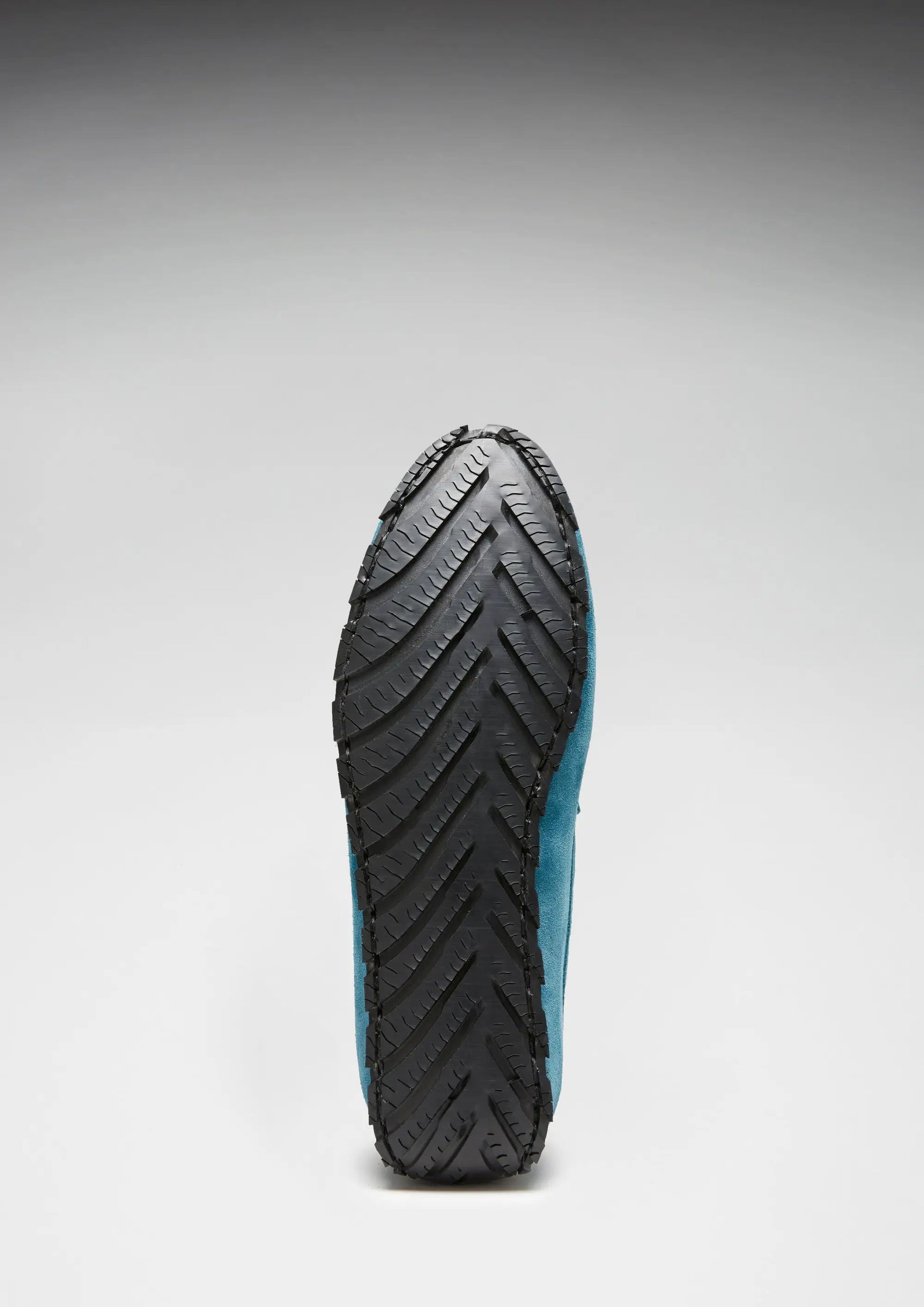 Tyre Sole Driving Loafers, petrol blue suede by Hugs & Co.
