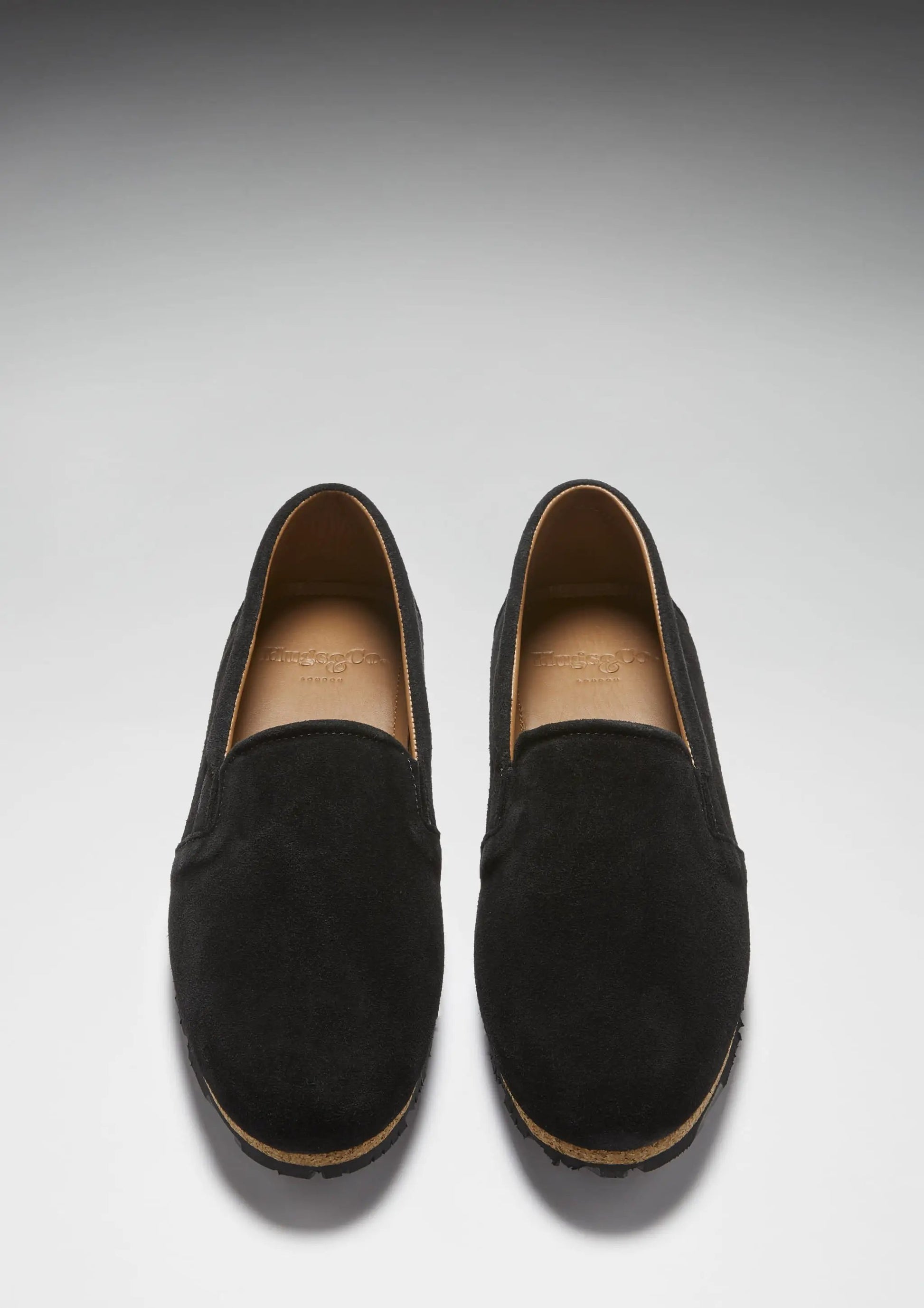 Tyre Sole Espadrilles, black suede by Hugs & Co.