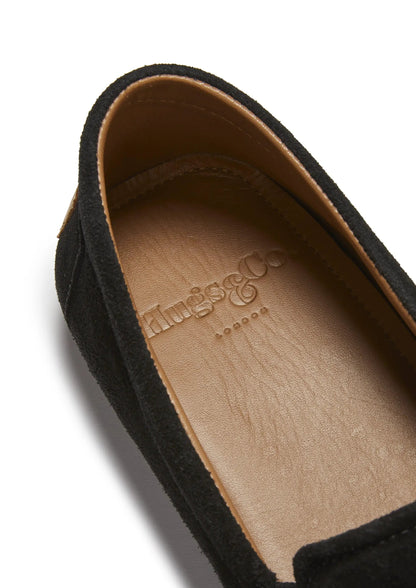 Tyre Sole Espadrilles, black suede by Hugs & Co.