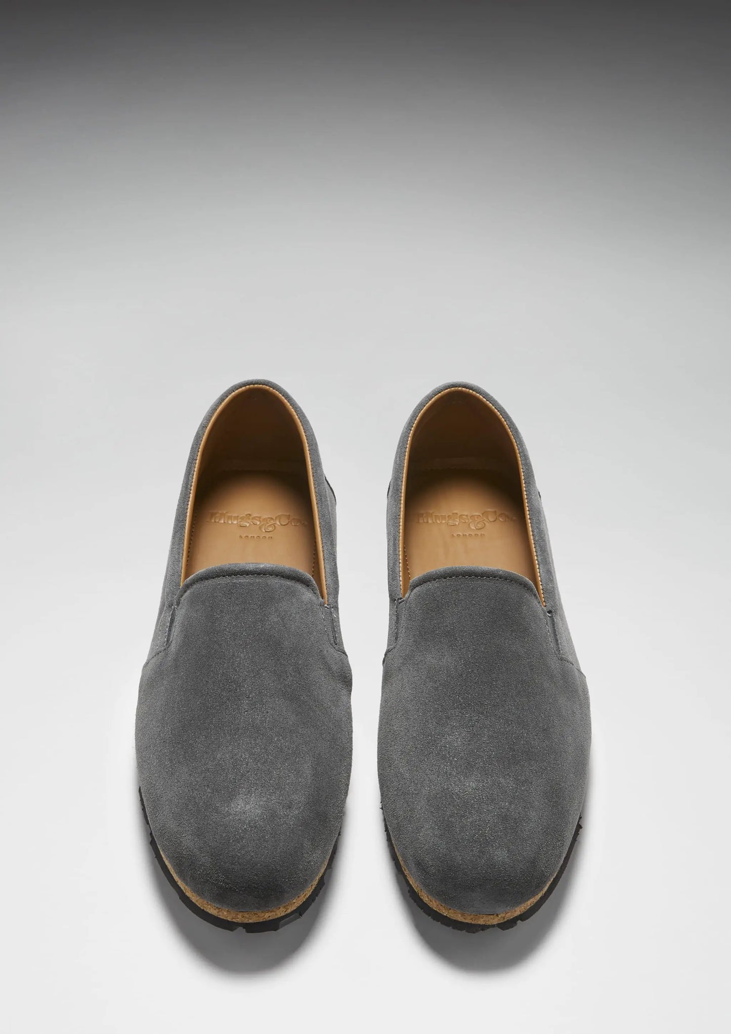 Tyre Sole Espadrilles, charcoal suede by Hugs & Co.