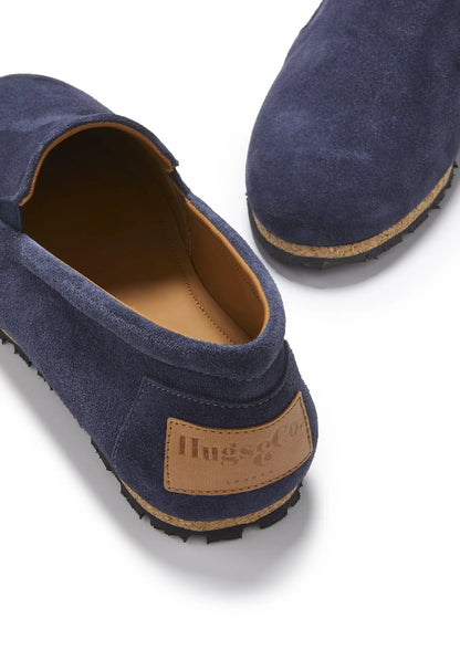 Tyre Sole Espadrilles, navy blue suede by Hugs & Co.