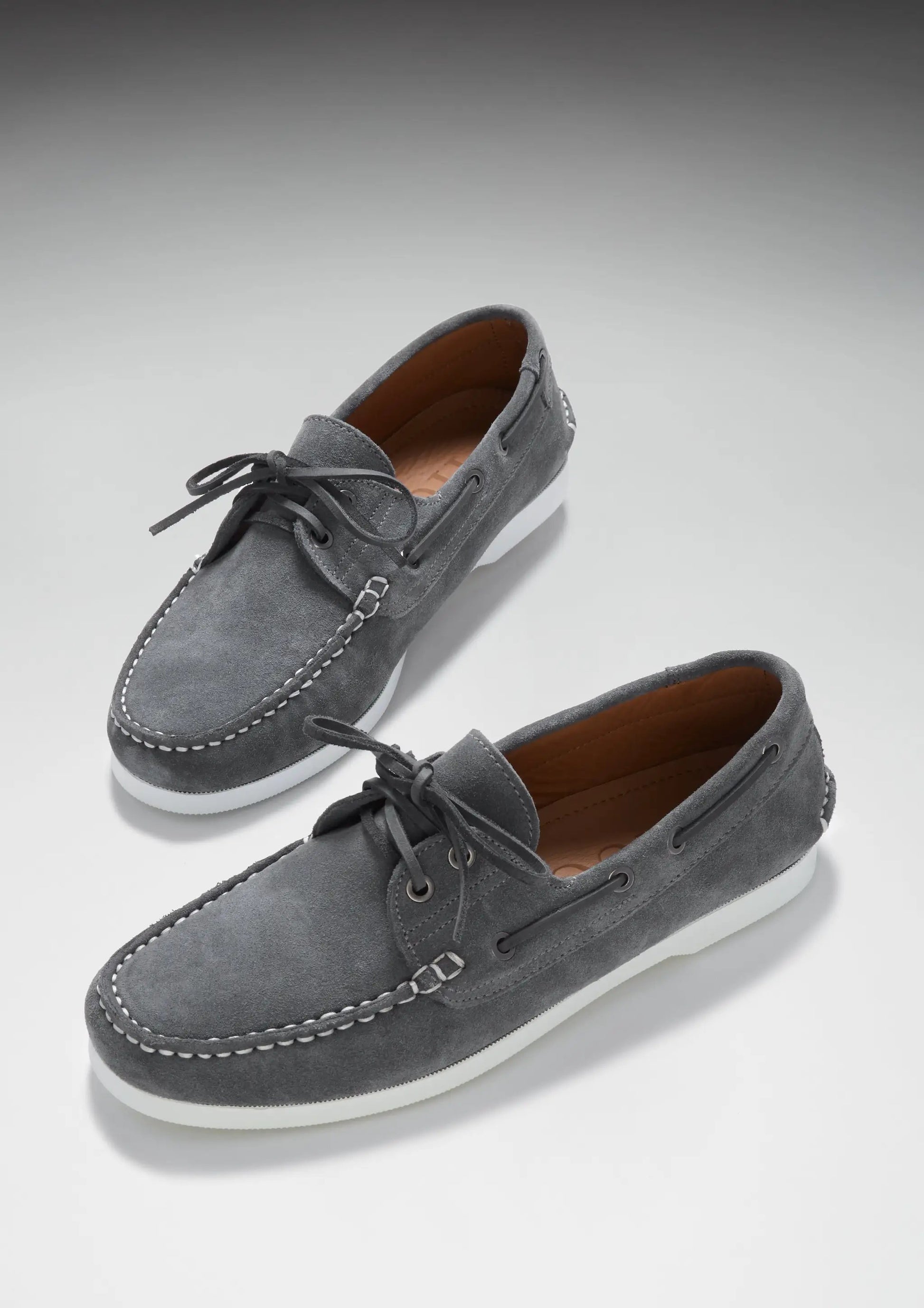 Deck Shoes, slate grey suede by Hugs & Co.