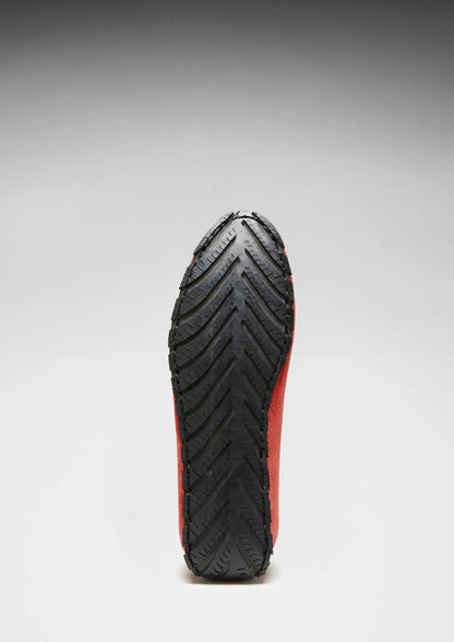 Tyre Sole Laced Driving Loafers, red suede by Hugs & Co.