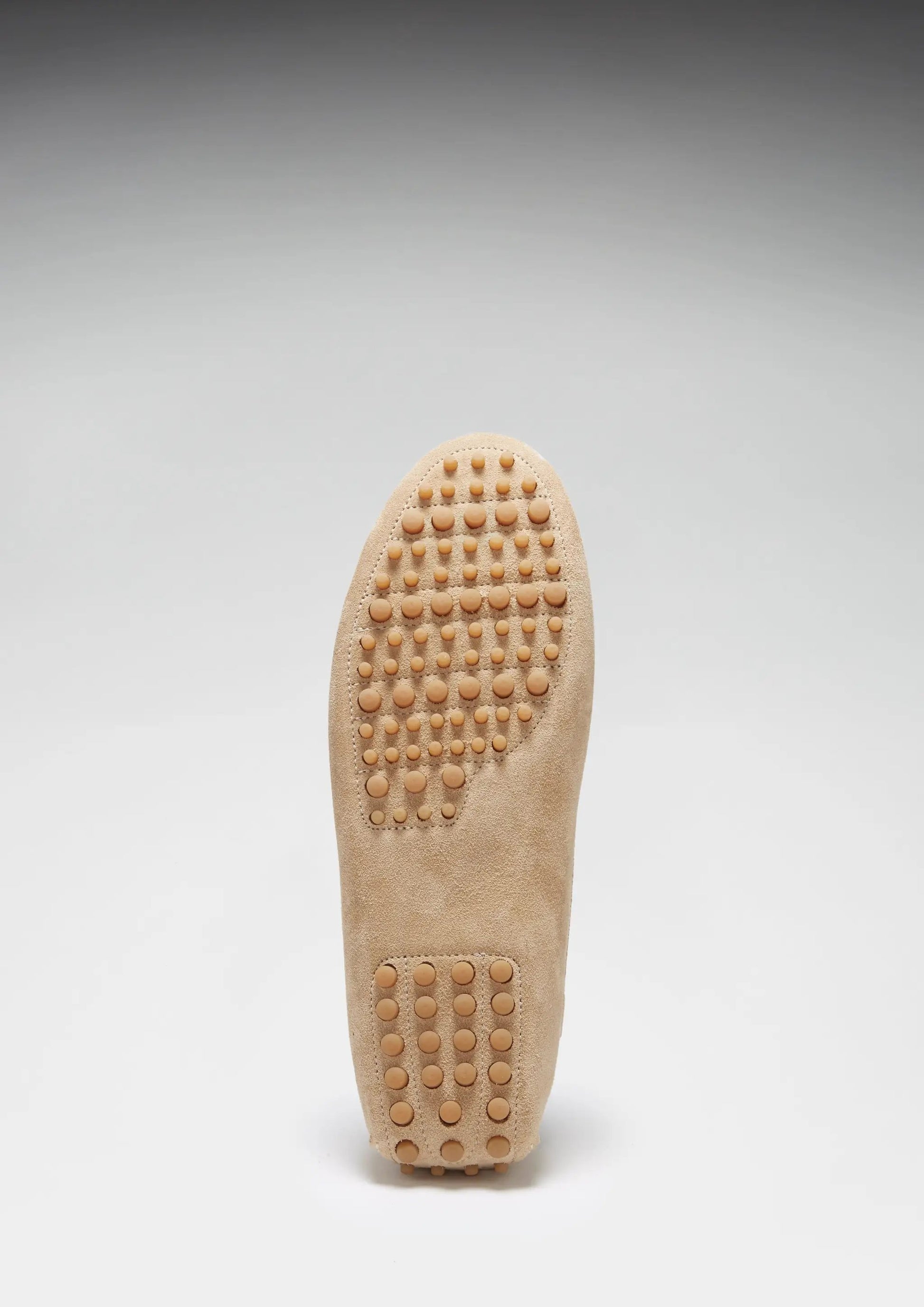 Laced Driving Loafers, taupe suede by Hugs & Co.