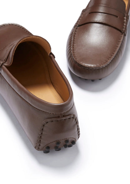 Penny Driving Loafers, brown leather by Hugs & Co.