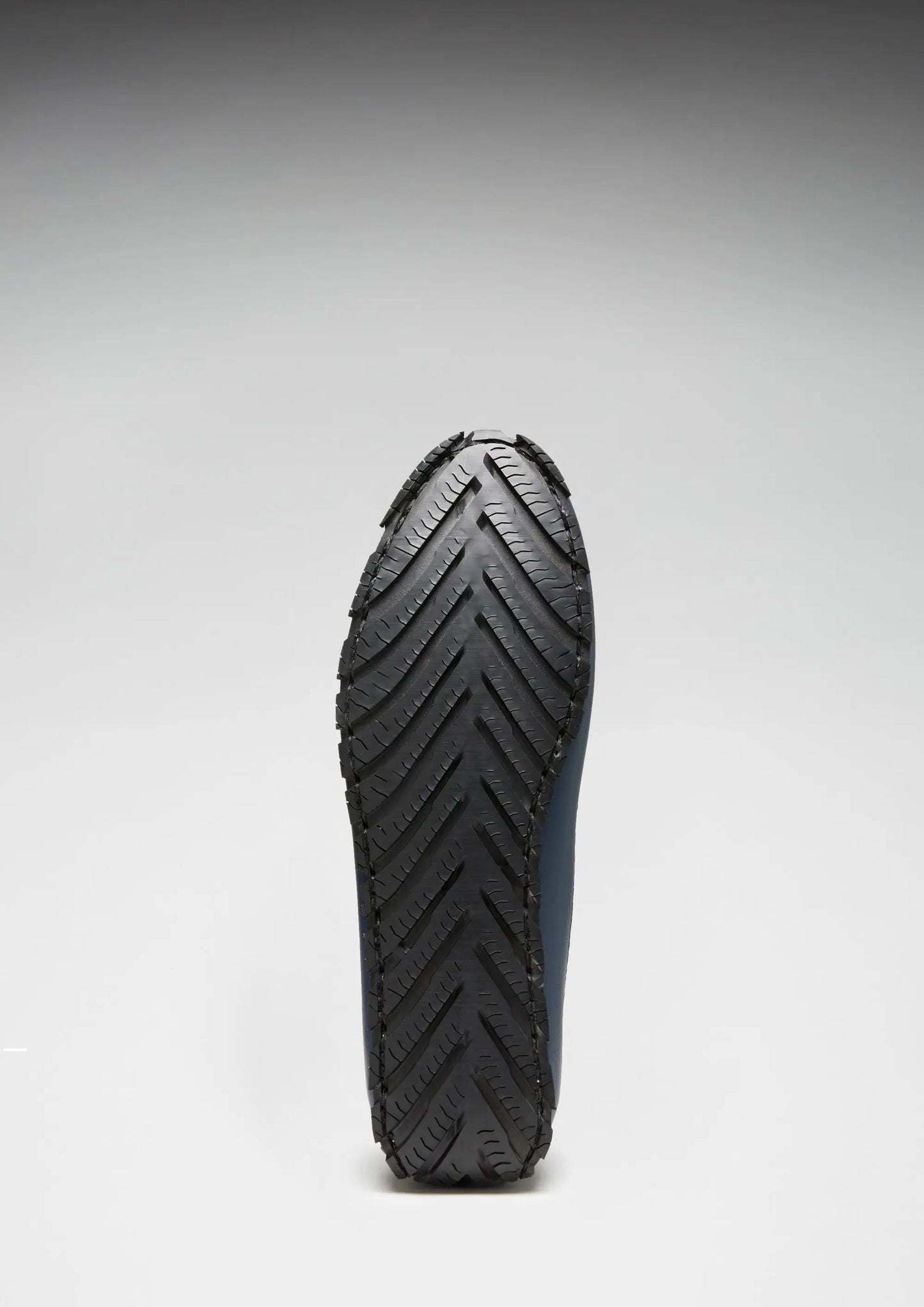 Tyre Sole Penny Driving Loafers, french navy leather by Hugs & Co.