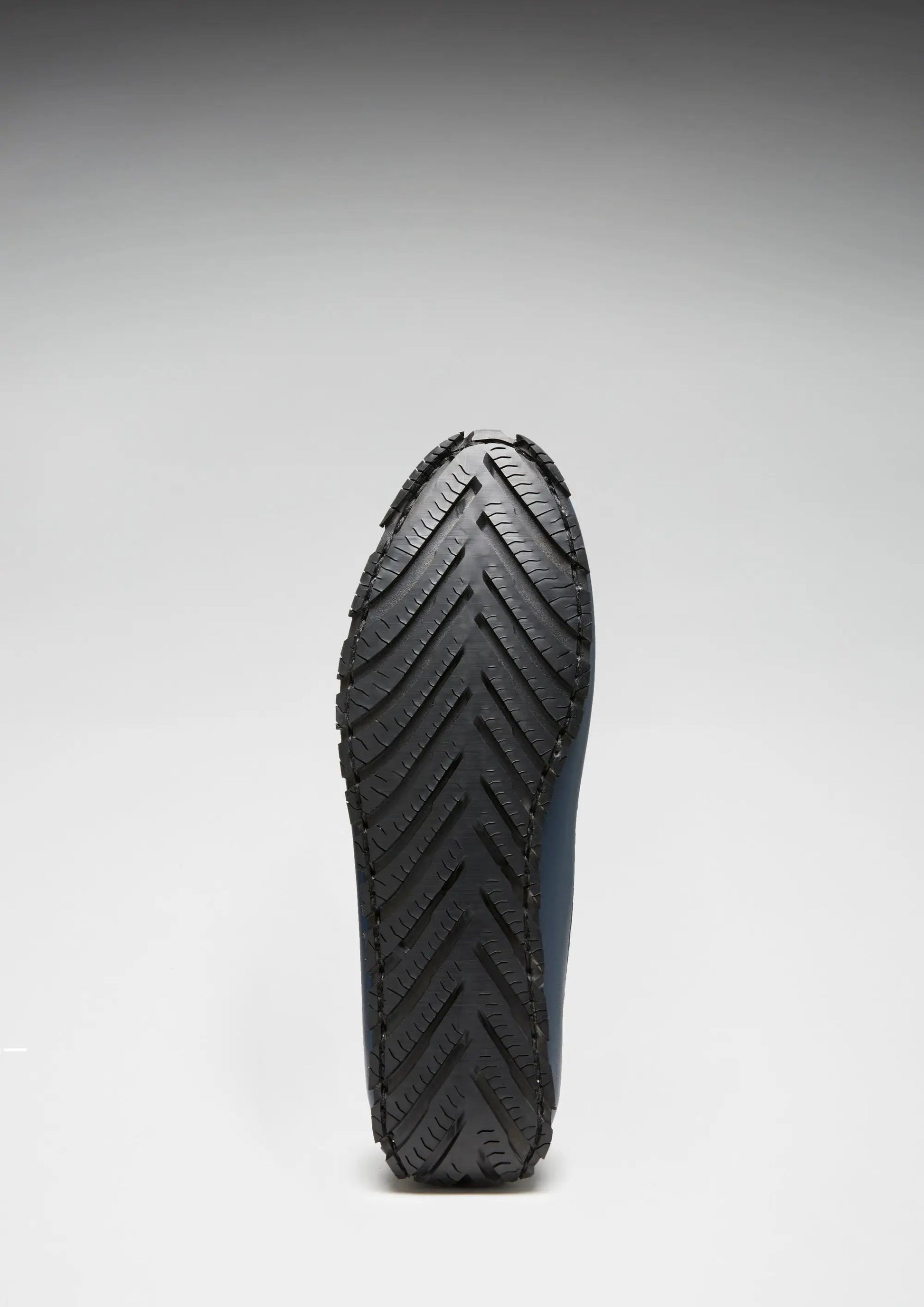 Tyre Sole Penny Driving Loafers, french navy leather by Hugs & Co.