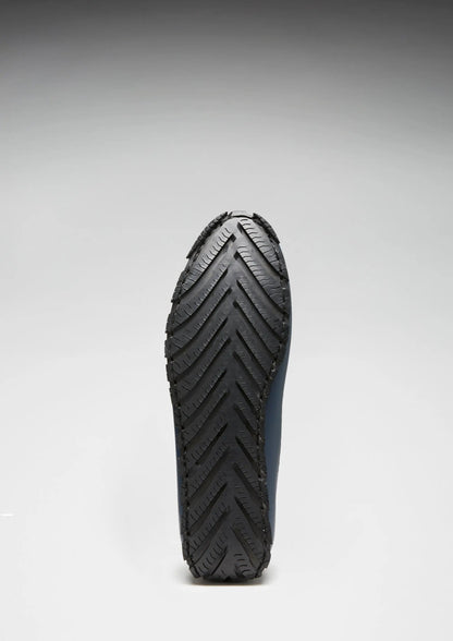 Tyre Sole Penny Driving Loafers, french navy leather by Hugs & Co.