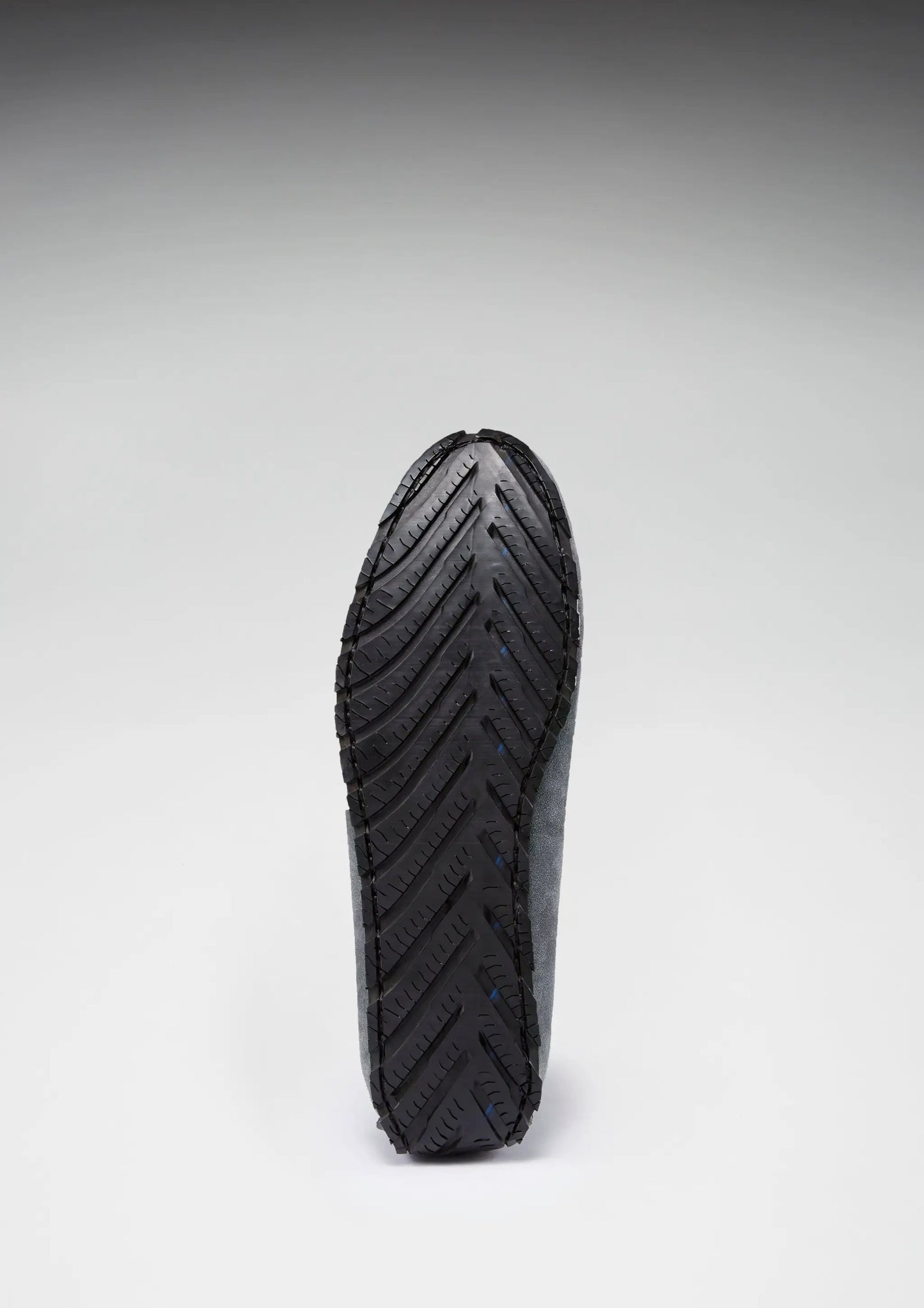 Tyre Sole Penny Driving Loafers, slate grey suede by Hugs & Co.