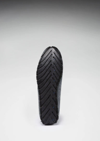 Tyre Sole Penny Driving Loafers, slate grey suede by Hugs & Co.