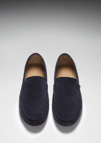 Driving Loafers, navy blue suede by Hugs & Co.