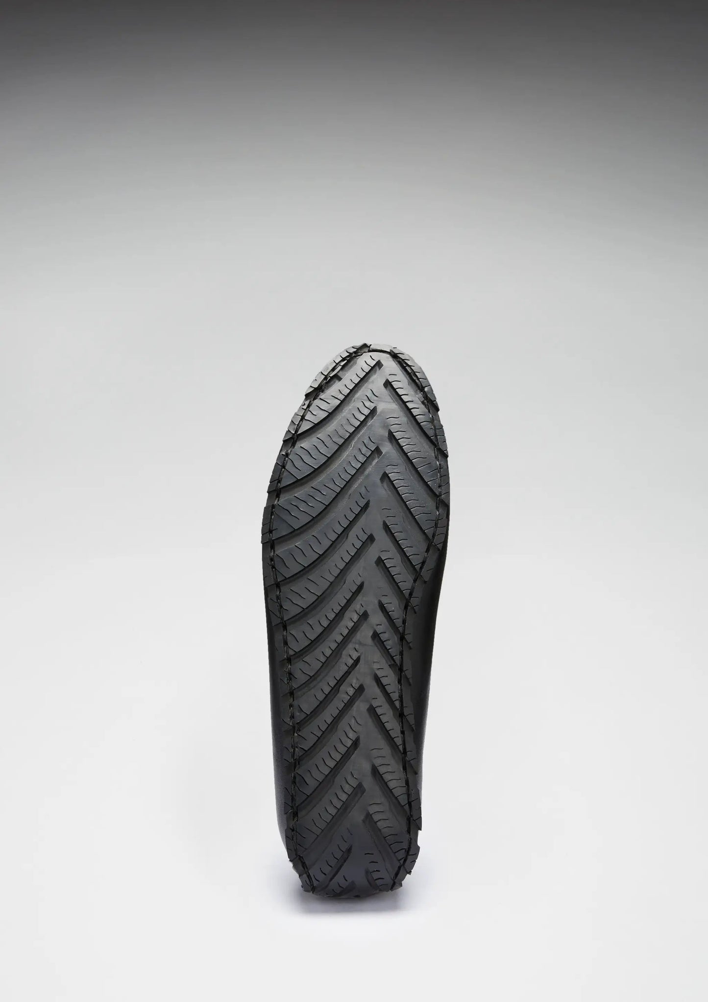 Tyre Sole Penny Driving Loafers, black leather by Hugs & Co.