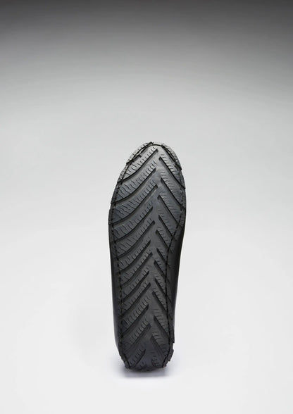 Tyre Sole Penny Driving Loafers, black leather by Hugs & Co.
