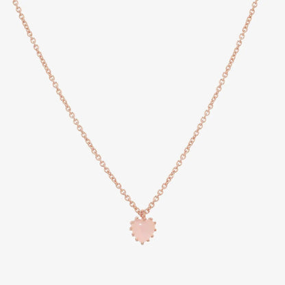Heart rose quartz necklace by Tiffany