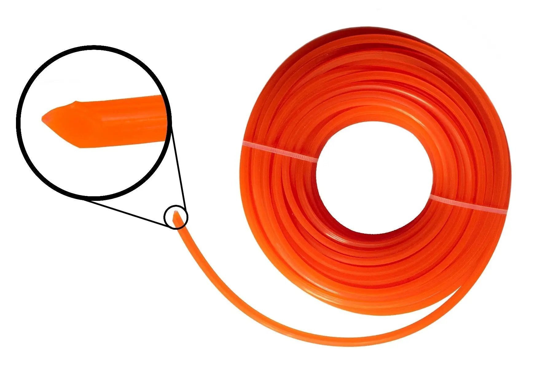 Strimmer Line Orange Square 2.4mm x 15m by AP Supplies
