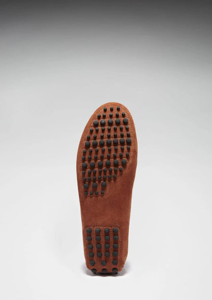 Penny Driving Loafers, rust suede by Hugs & Co.