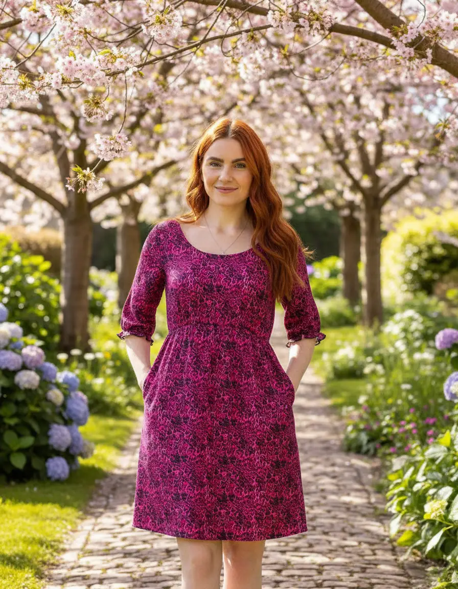 Pink Leopard Print Dress – Fitted Silhouette with Pockets | Day-to-Night Style by Stylish Mum