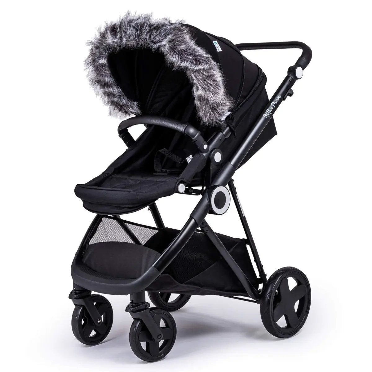 Pram Fur Hood Trim Attachment for Pushchair by For Your Little One