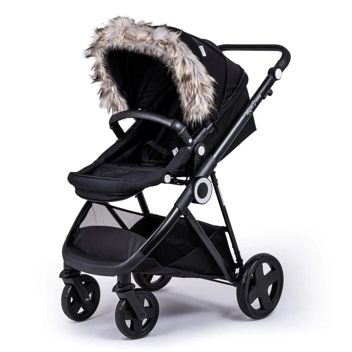 Pram Fur Hood Trim Attachment for Pushchair by For Your Little One