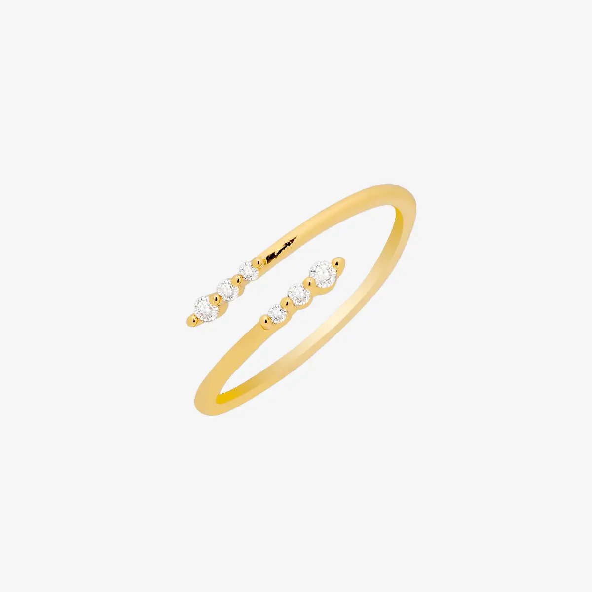 Triple cubic across ring by Nabi London