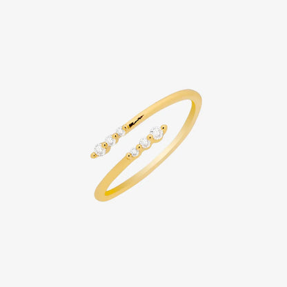 Triple cubic across ring by Nabi London