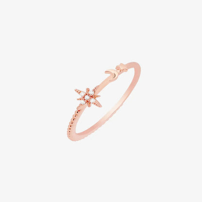 Moon and star ring by Nabi London