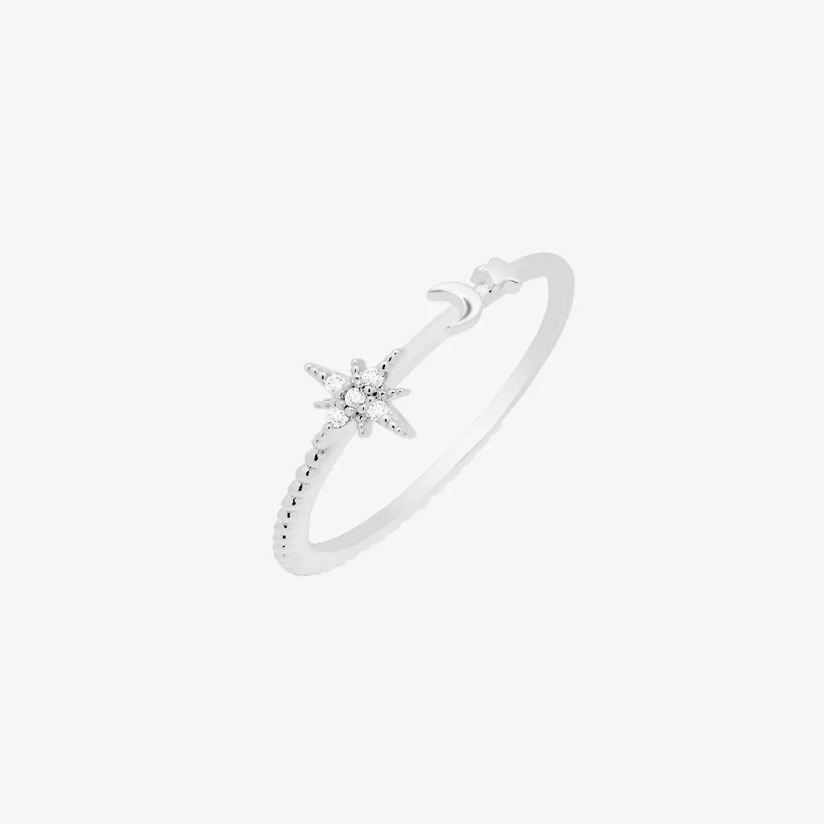 Moon and star ring by Nabi London