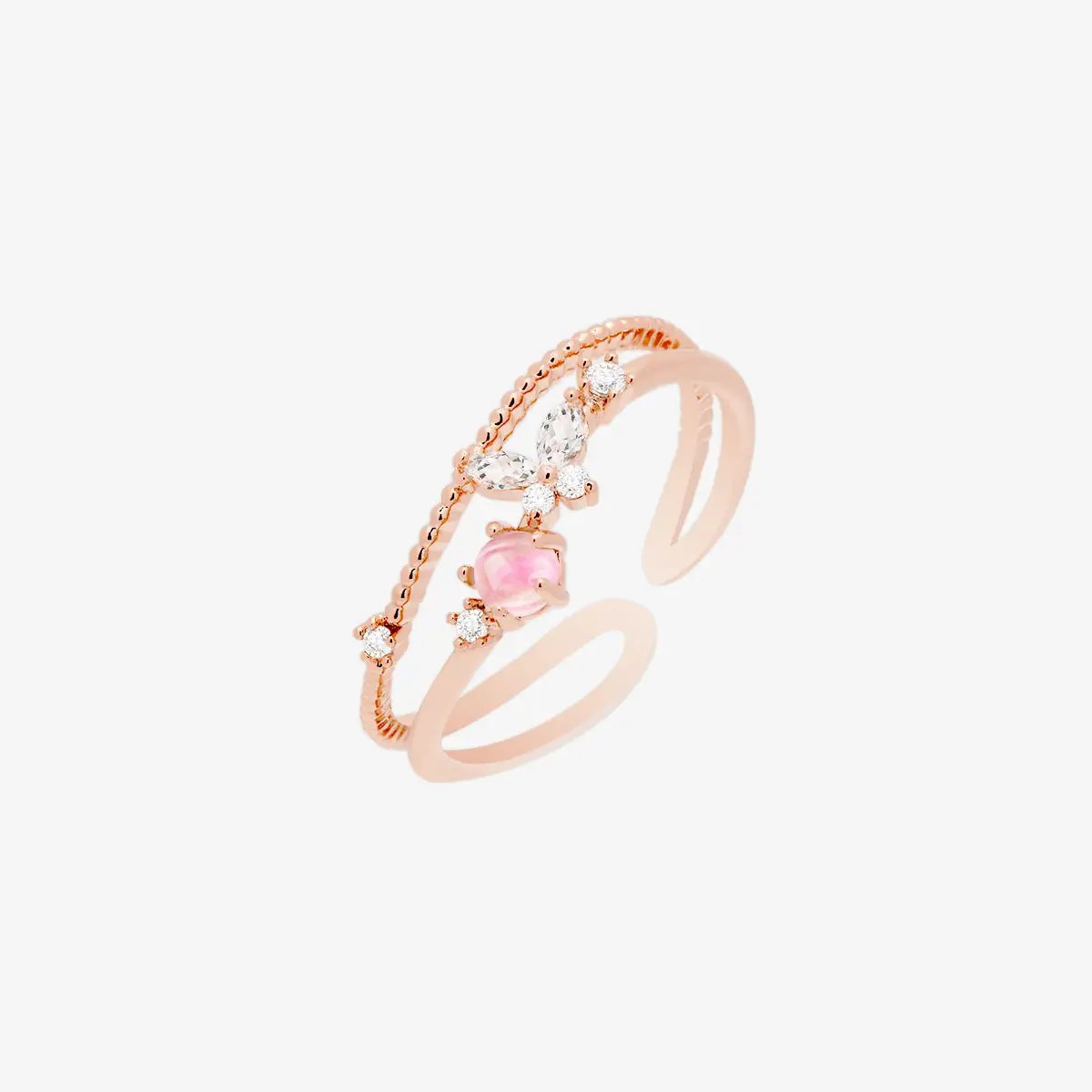 Pink butterfly ring by Nabi London