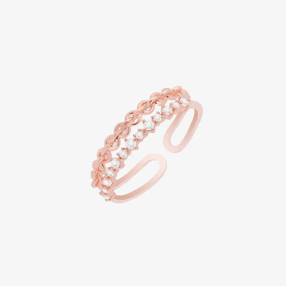 Double chain ring by Nabi London