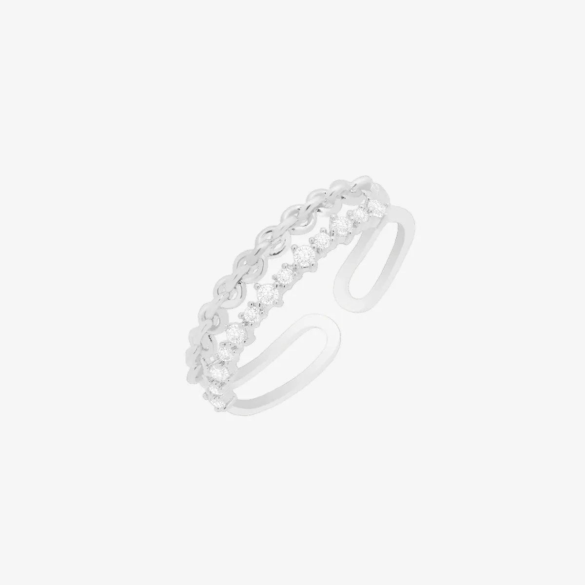 Double chain ring by Nabi London