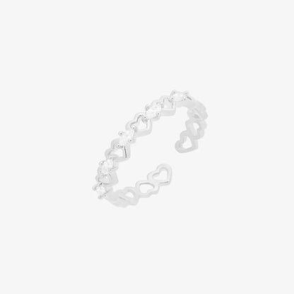 Cubic relay heart ring by Nabi London