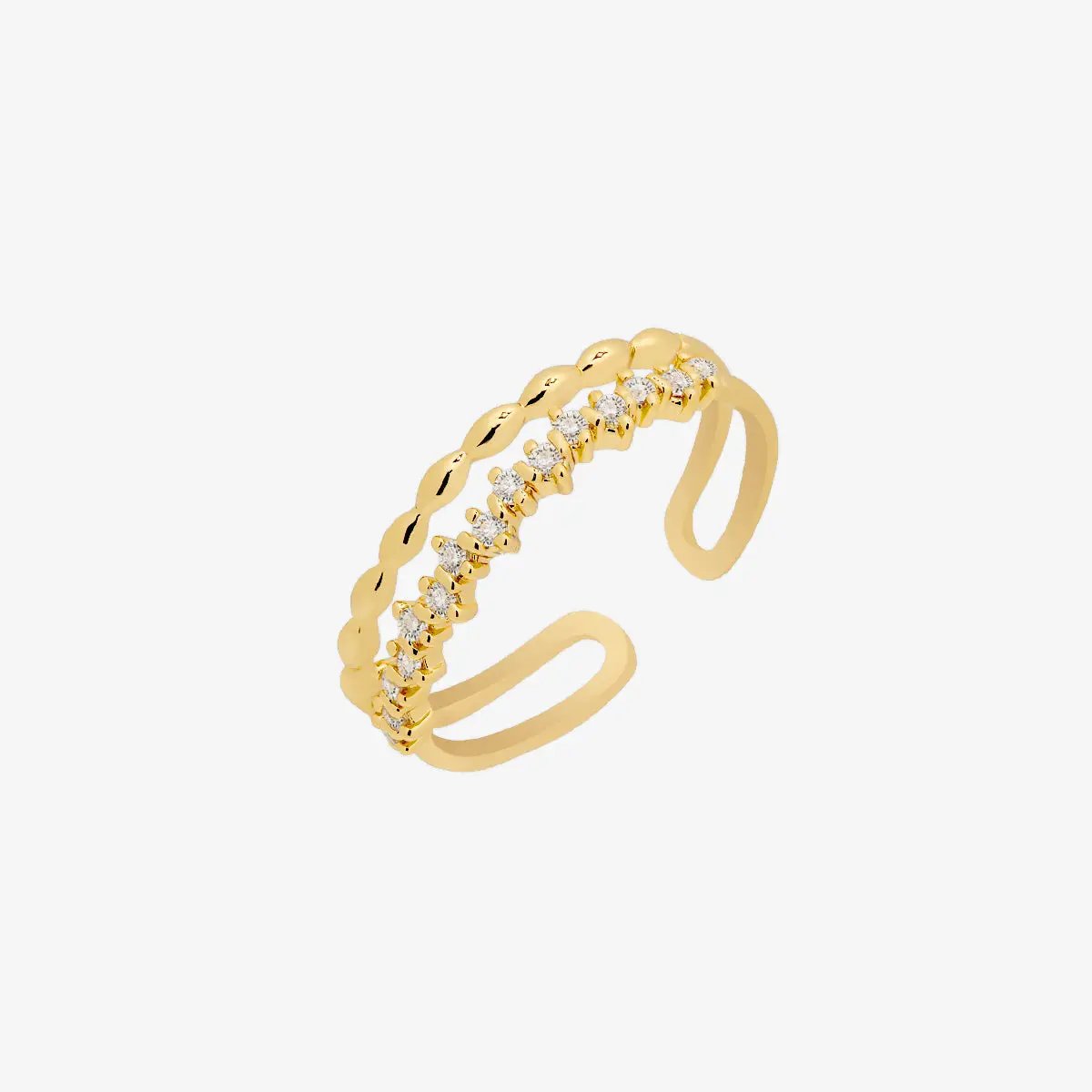 Double layered ring by Nabi London